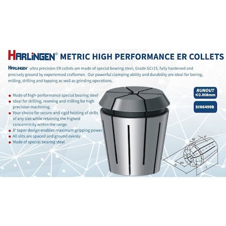 Harlingen ER-25 13mm Spring Collet